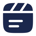 Clapperboard Text SVG Icon